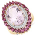 10.16 Carat Genuine Pink Amethyst and Rhodolite .925 Sterling Silver Ring by Bids.com