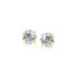 14k Yellow Gold Stud Earrings with White Hue Faceted Cubic Zirconia by Bids.com