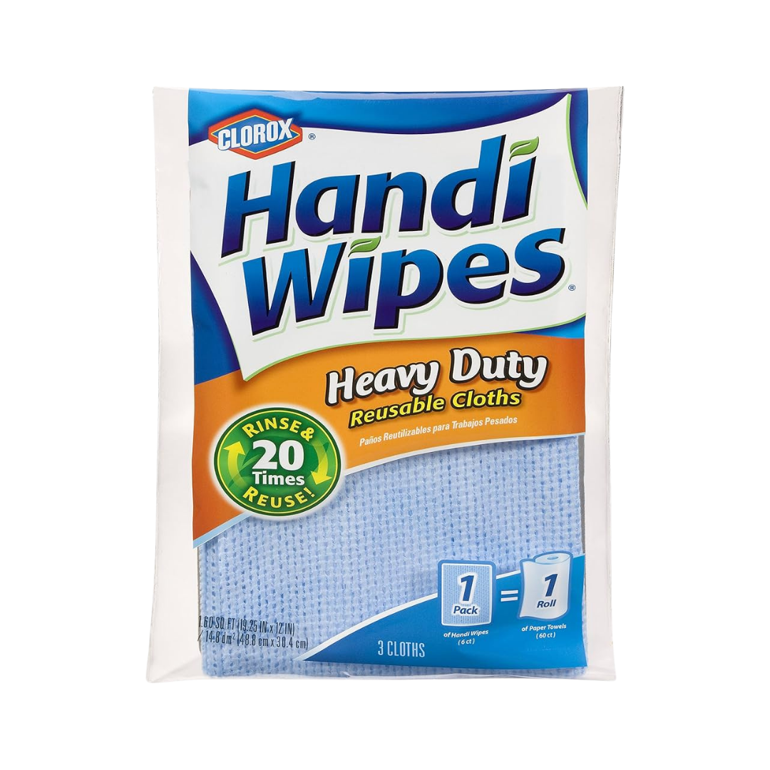 Clorox Handi Wipes Heavy Duty Reusable Cloths (3 Count)  DestGlow