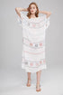 Women Summer Short Sleeve Embroidered A Line Dress by Ragazza