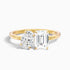 Amaya Toi Et Moi Diamond Ring in 14k Yellow Gold With Oval and Emerald Two Stone Lab Grown Diamond (4 Ct. Tw.)  DestGlow
