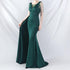 Total Satin Folding Craft Craft Beaded Evening Dress by Ragazza
