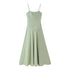 Women Clothing Summer Waist Controlled Large Hem Satin Sling Dress Women by Ragazza