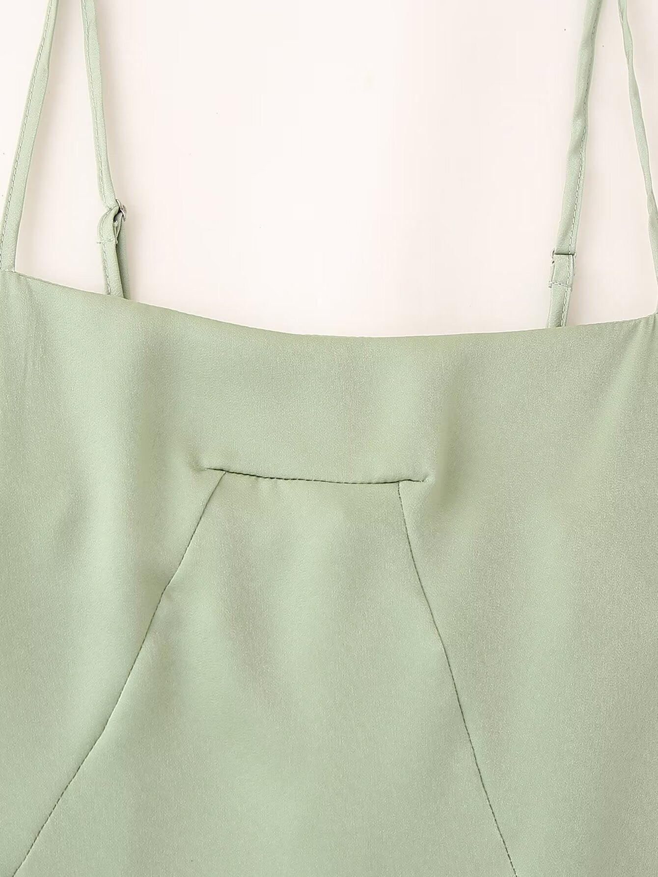 Women Clothing Summer Waist Controlled Large Hem Satin Sling Dress Women by Ragazza