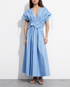 French Tea Break Elegant Dress Autumn V neck Applique Stitching A line Maxi Dress Women by Ragazza