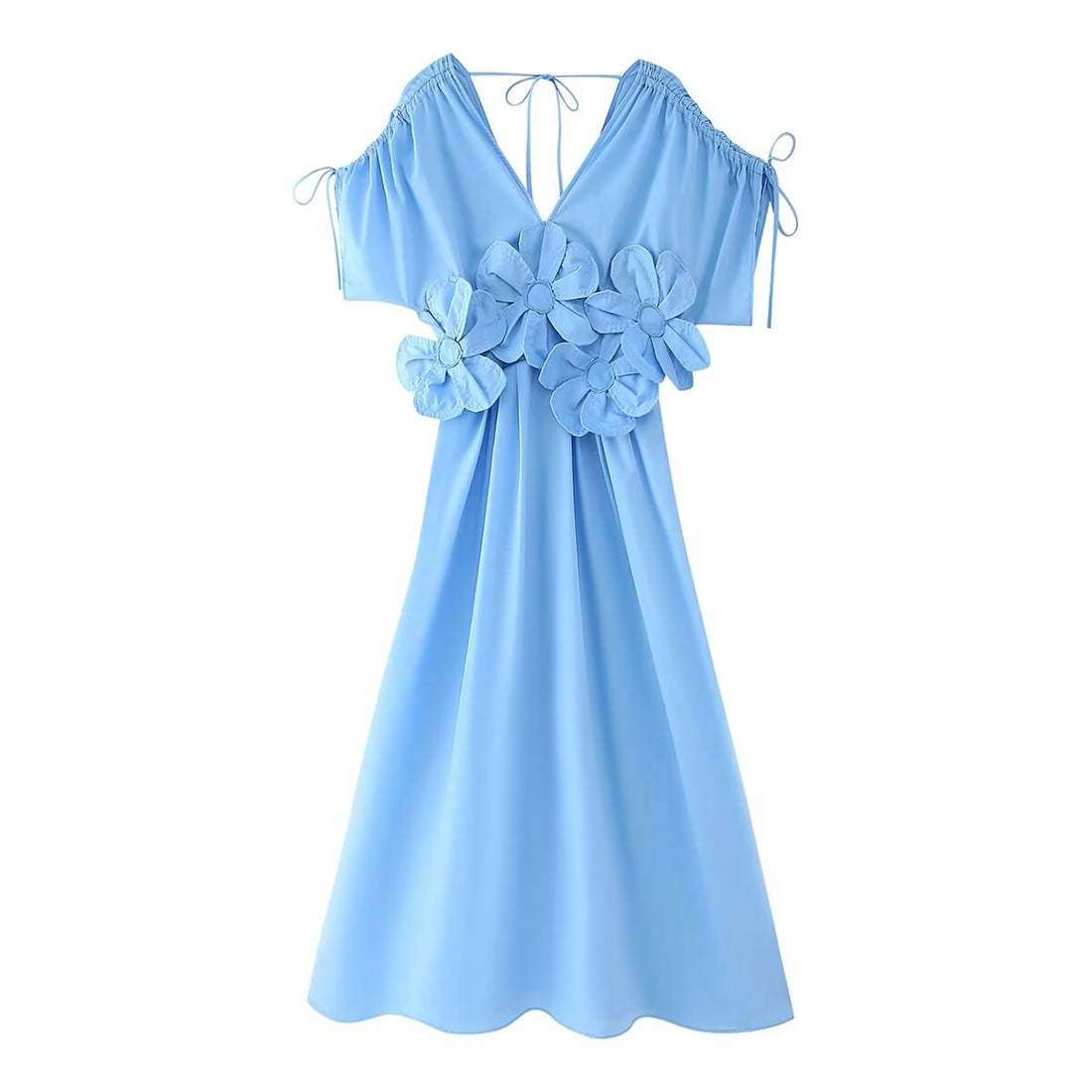 French Tea Break Elegant Dress Autumn V neck Applique Stitching A line Maxi Dress Women by Ragazza