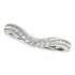14k White Gold Milgrained Baroque Curved Diamond Wedding Ring (1/6 cttw) by Bids.com
