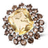 8.95 Carat Genuine Citrine and Smoky Quartz .925 Sterling Silver Ring by Bids.com