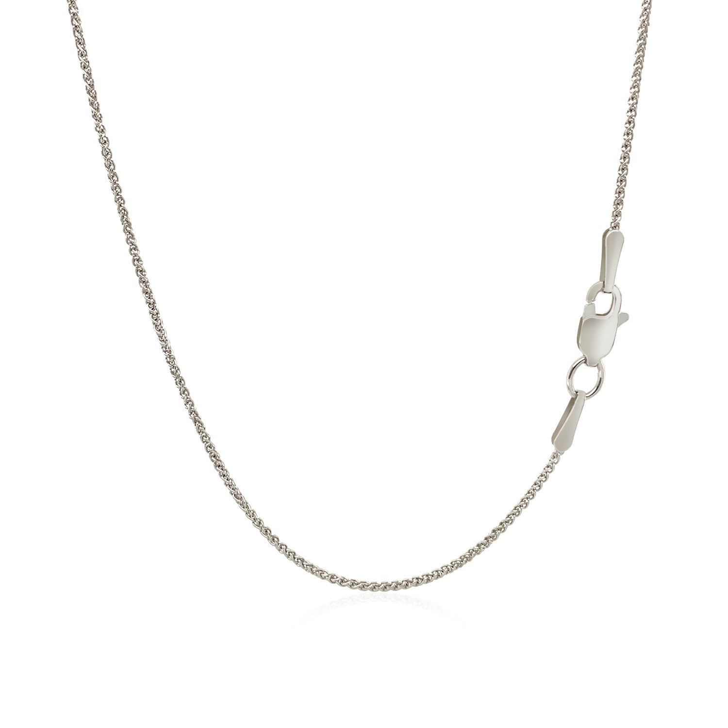 10k White Gold Wheat Chain 1.0mm  DestGlow