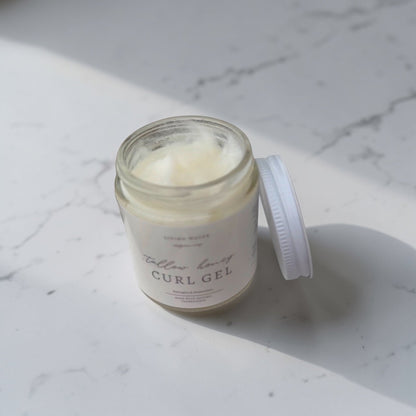 Tallow Honey Curl Gel with 100% Grass Fed Tallow (Medium to Strong Hold) by Living Water Organics