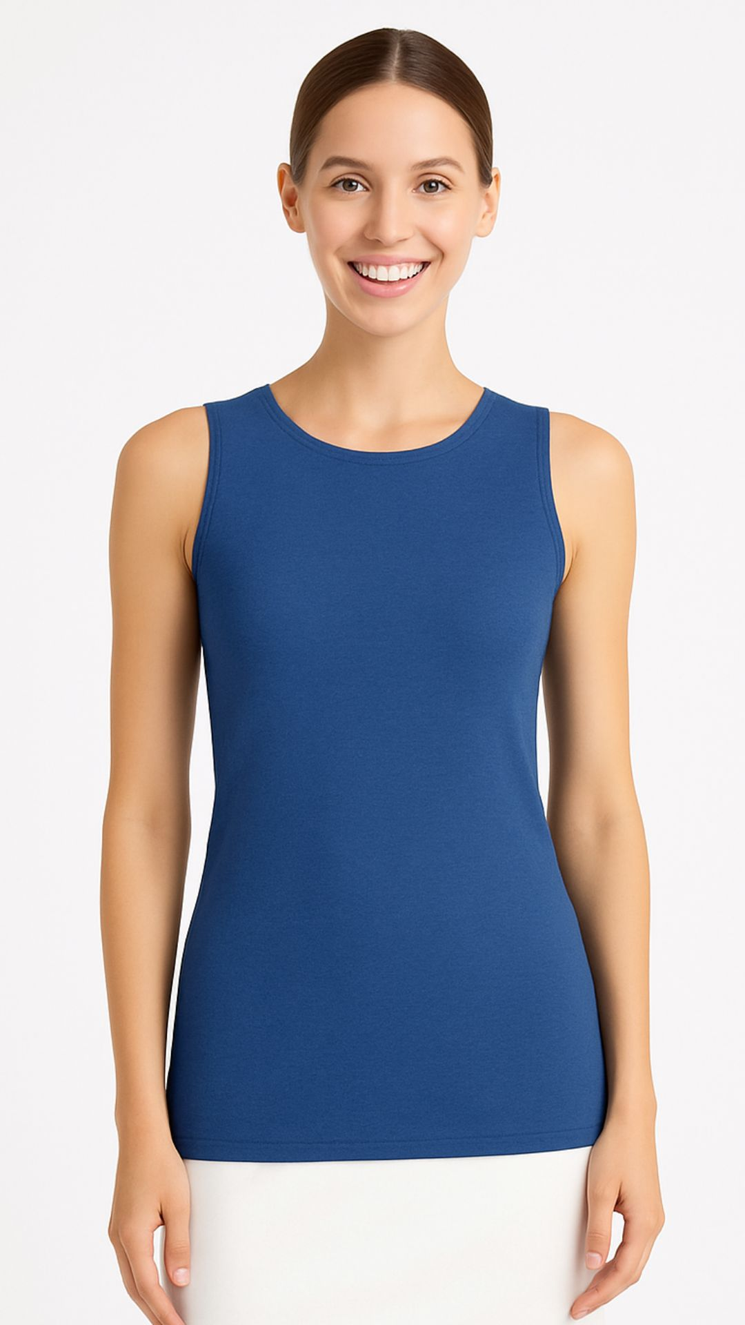 Premium Sleeveless Layering Tank Top with Full Shoulder Coverage by Kosher Casual USA