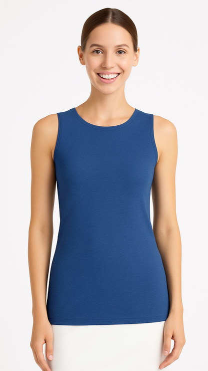 Premium Sleeveless Layering Tank Top with Full Shoulder Coverage by Kosher Casual USA