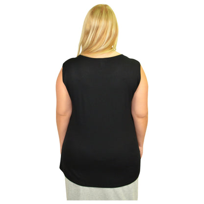 Plus Size Premium Sleeveless Layering Tank Top with Full Shoulder Coverage by Kosher Casual USA