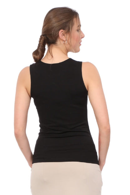 Premium Sleeveless Layering Tank Top with Full Shoulder Coverage by Kosher Casual USA