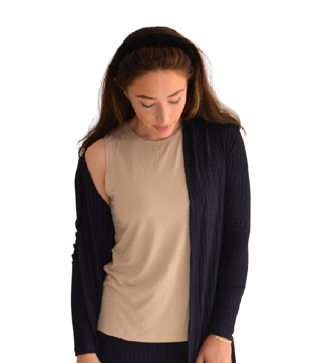 Premium Sleeveless Layering Tank Top with Full Shoulder Coverage by Kosher Casual USA