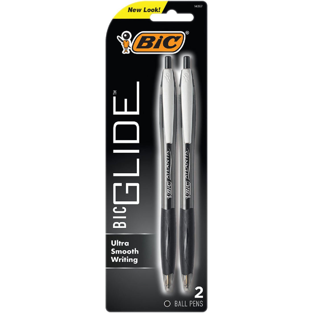 BIC Atlantis Original Retractable Black Ballpoint Pen - 12 Count (6 Packs of 2) by Pasteur Pharmacy