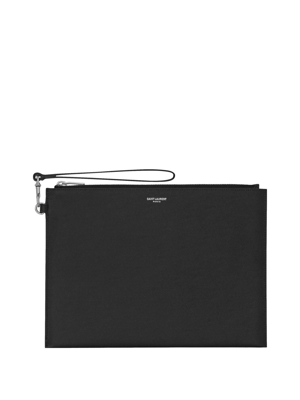 Saint Laurent Men Zipped Tablet Holder In Grain De Poudre-Leather by Luosophy