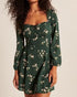 Summer Sexy Printed Pleated Lace Lantern Sleeve Dress by Ragazza