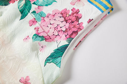 Early Spring Embroidery Ball Positioning Print Vest Dress by Ragazza