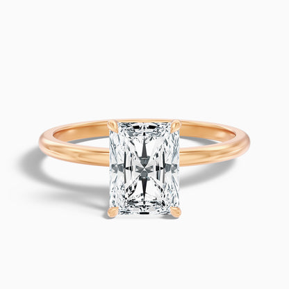 Ariya 5.5 Carat Radiant Cut Solitaire Moissanite Engagement Ring in 18k White Gold
