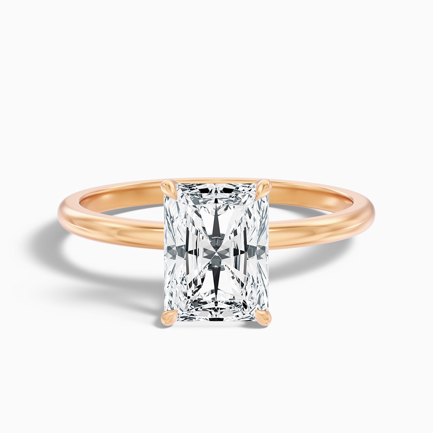 Sasha 2.5 Carat Radiant Cut Solitaire Lab Grown Diamond Ring in 925 Sterling Silver
