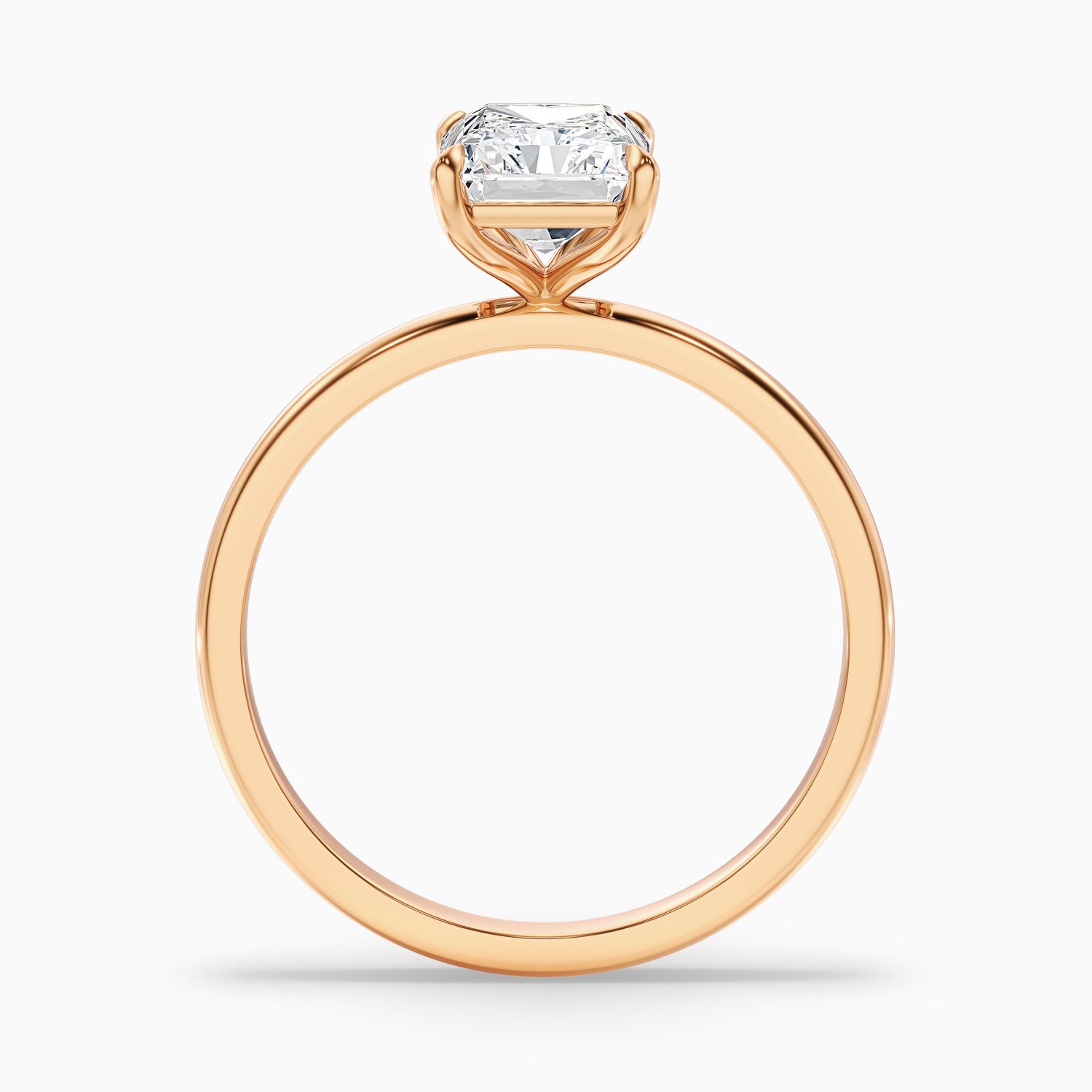 Sasha 3.5 Carat Radiant Cut Solitaire Lab Grown Diamond Ring in 14k White Gold