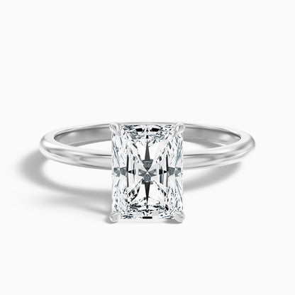 Ariya 4 Carat Radiant Cut Solitaire Moissanite Engagement Ring in 925 Sterling Silver
