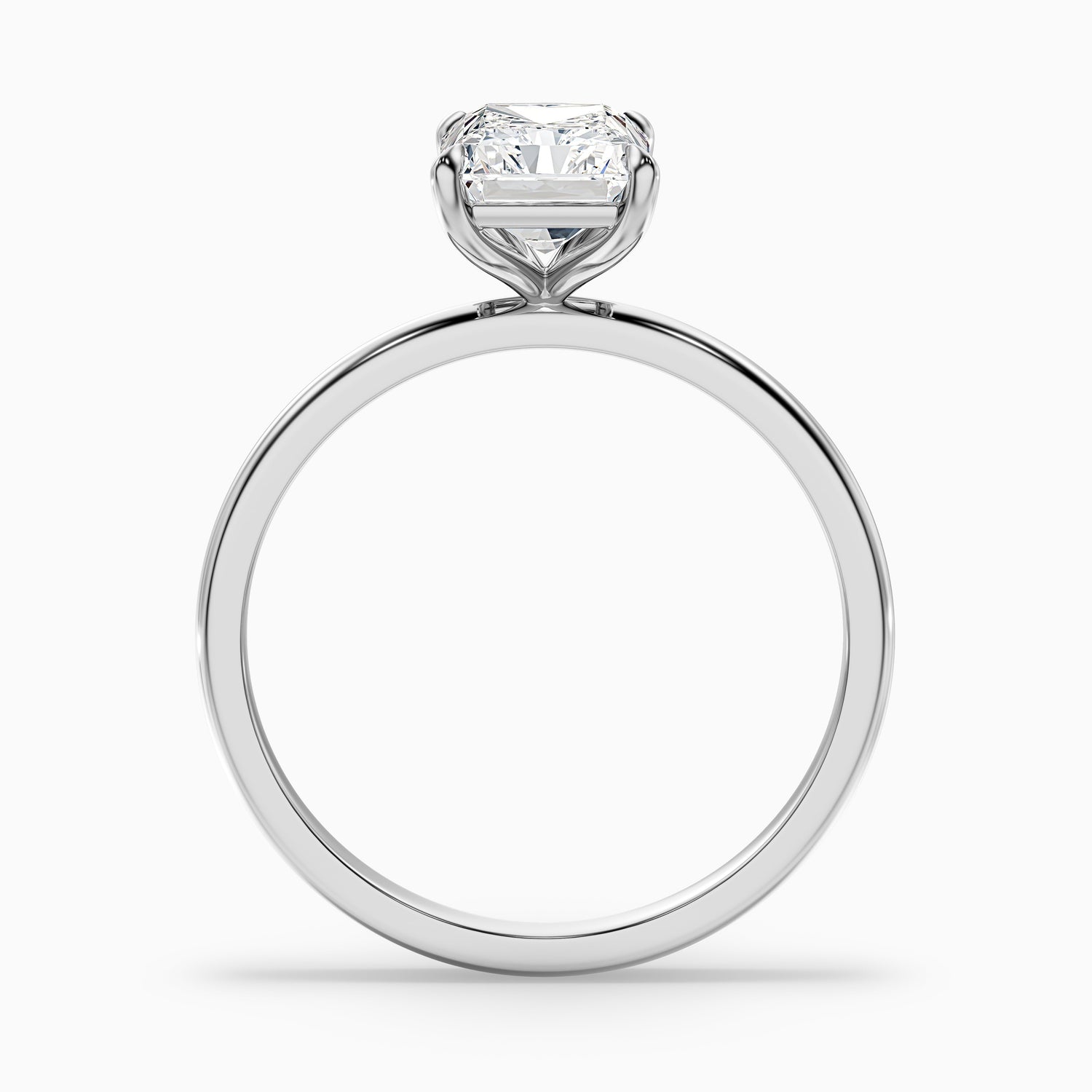 Sasha 3 Carat Radiant Cut Solitaire Lab Grown Diamond Ring in 10k Rose Gold