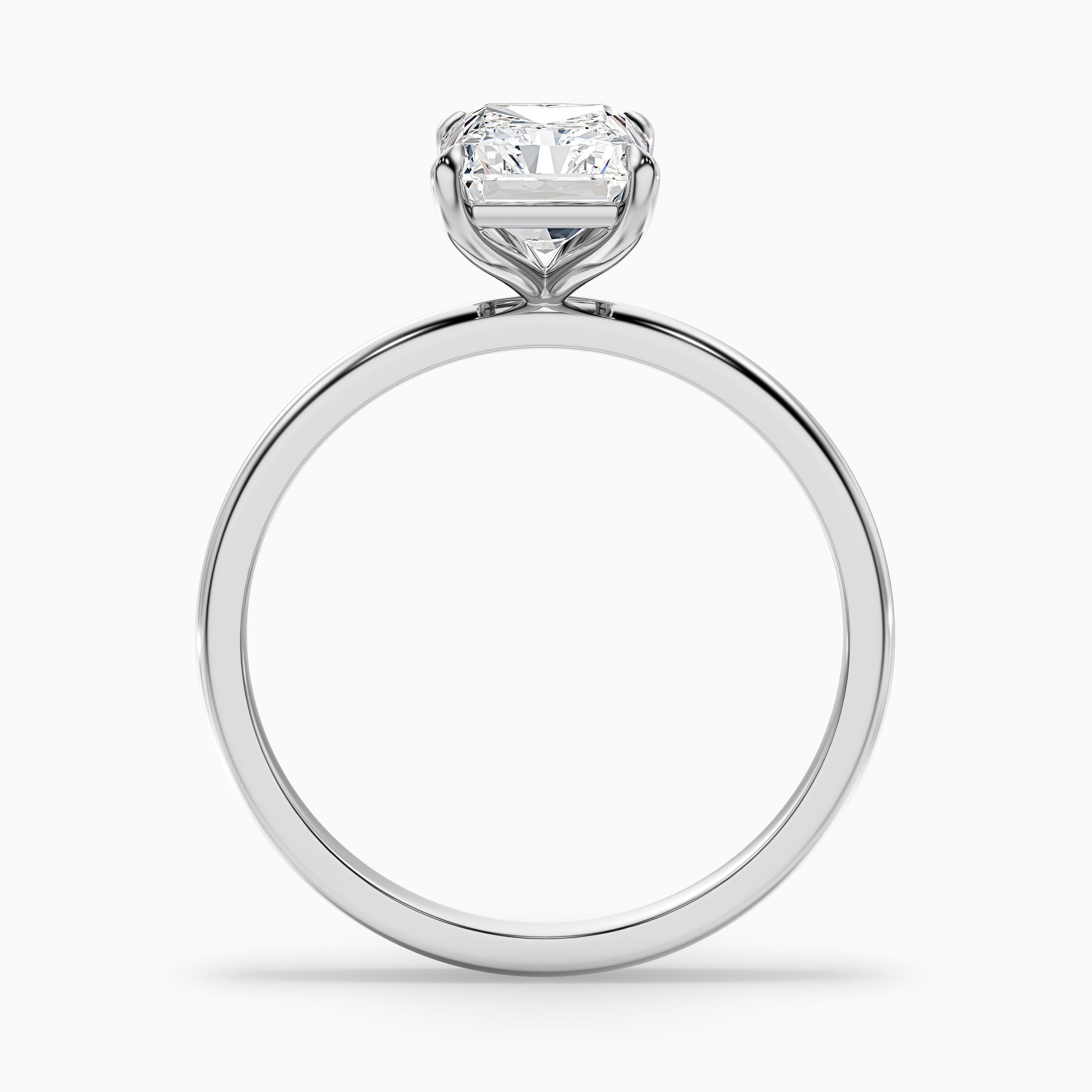 Ariya 3.5 Carat Radiant Cut Solitaire Moissanite Engagement Ring in 14k Yellow Gold  DestGlow