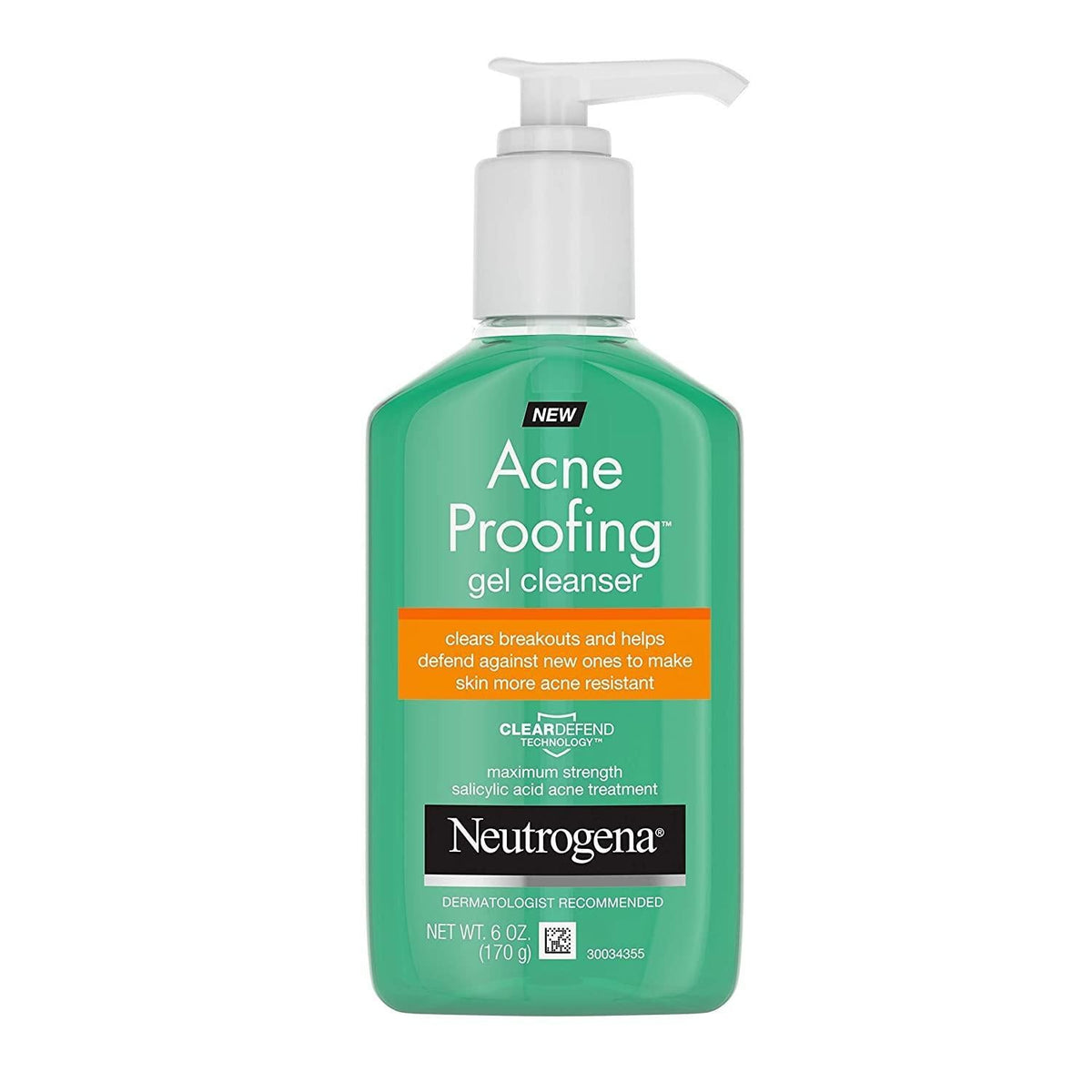 Neutrogena Acne Proofing Salicylic Acid Daily Facial Gel Cleanser - 170g by Pasteur Pharmacy