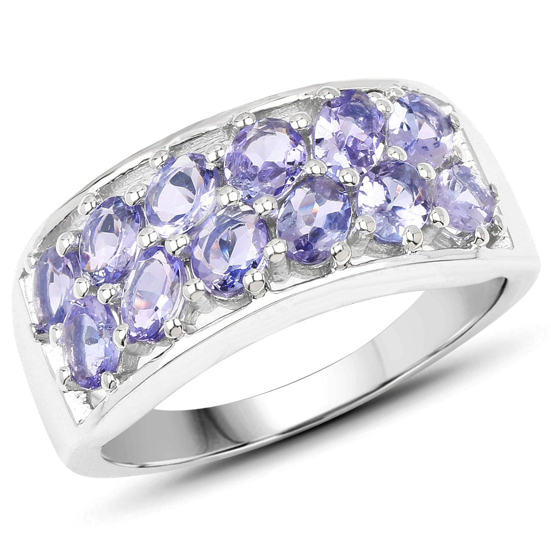 2.04 Carat Genuine Tanzanite .925 Sterling Silver Ring by Bids.com