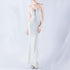 Dress Positioning Floral Sequin Craft Beaded Strap Evening Dress by Ragazza