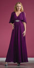 CLEARANCE - Cinderella Divine 1295 Long Grecian Dress Mid Length Sleeves (Size M) by DiscountDressShop