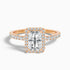 Becca 3 Carat Radiant Cut Halo Pave Set Lab Grown Diamond Ring in 14k Rose Gold  DestGlow