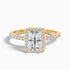 Ashly 5.5 Carat Radiant Cut Halo Moissanite Engagement Ring in 10k Yellow Gold  DestGlow