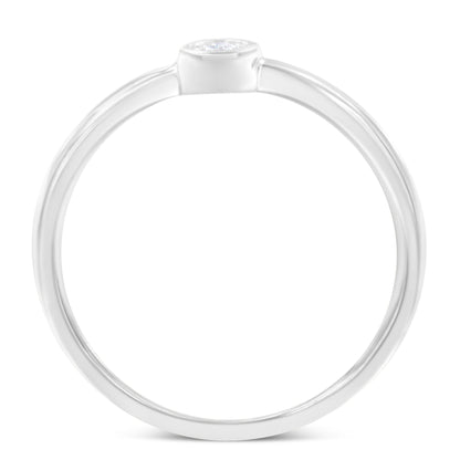 .925 Sterling Silver Miracle Set Diamond Accent Promise Ring (J-K Color, I1-I2 Clarity) - Size 6  DestGlow