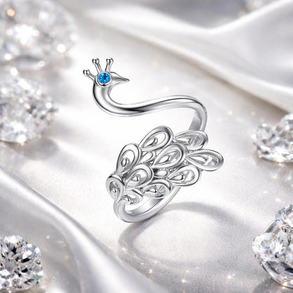 925 Sterling Silver Plated Platinum Pavé Setting CZ Ring for Women by Bids.com
