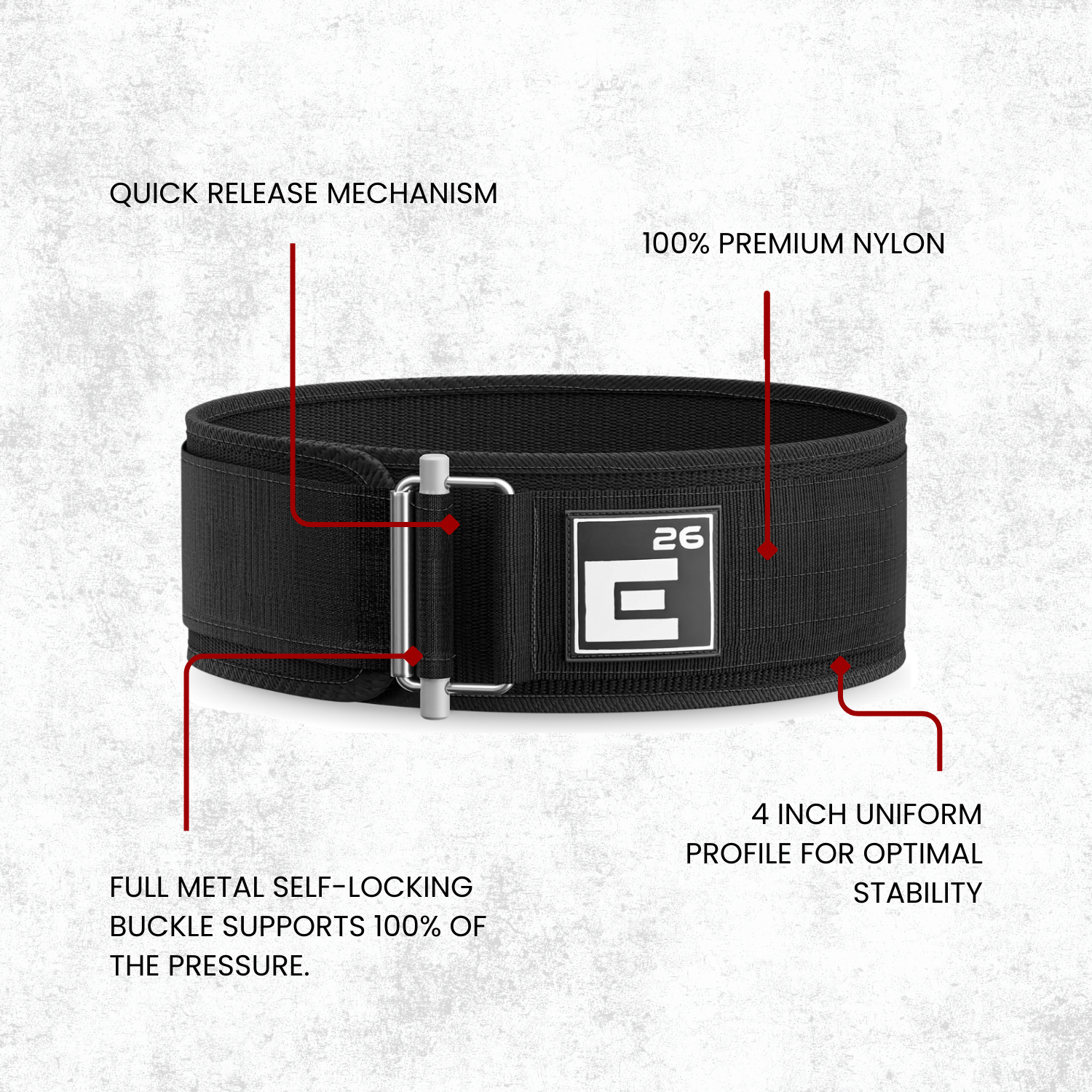 Self Locking Weightlifting Belt