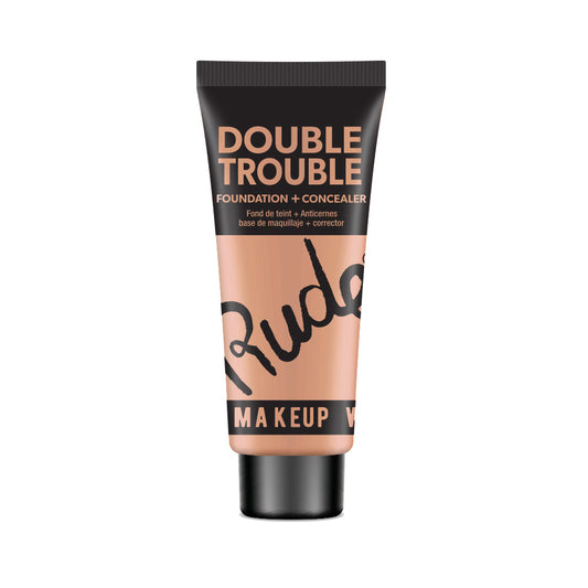 RUDE Double Trouble Foundation + Concealer - Tan 12 - DestGlow