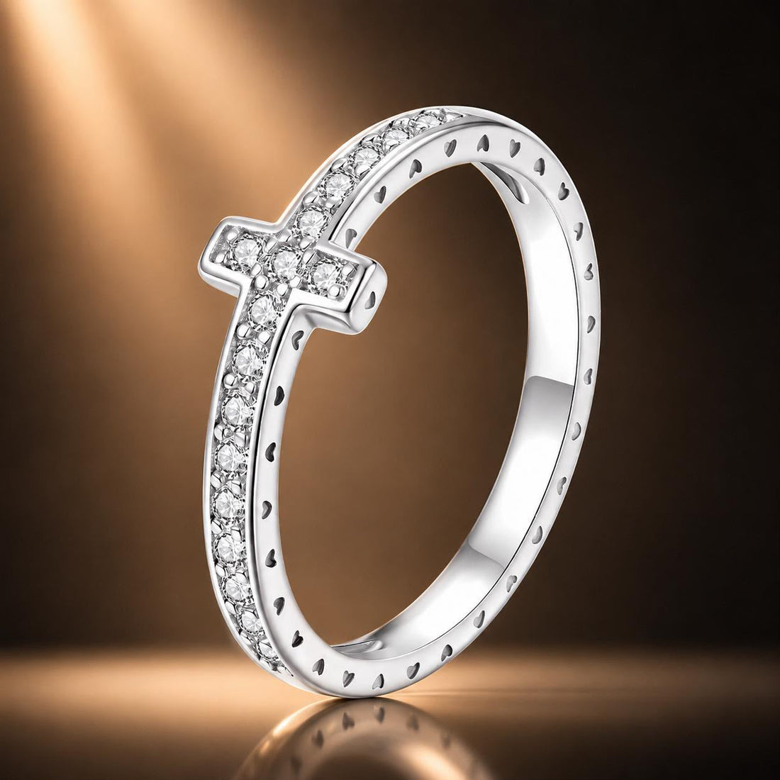 925 Sterling Silver Moissanite Ring in Size 6  DestGlow