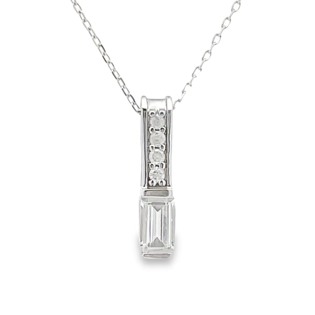 .06ct Zircon Diamond Fashion Pendants 10KT White Gold by Bids.com