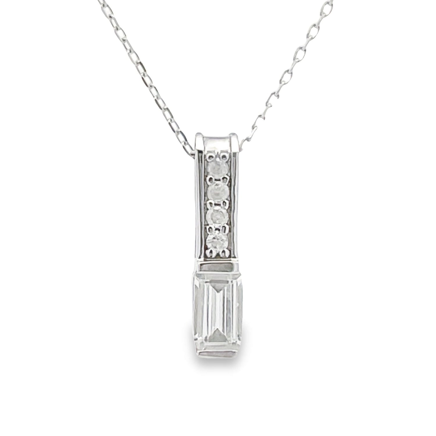 .06ct Zircon Diamond Fashion Pendants 10KT White Gold by Bids.com