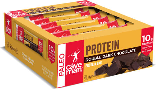 Double Dark Chocolate Protein Bars - Paleo & Gluten-Free, 12 Pack