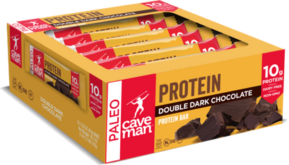 Double Dark Chocolate Protein Bars - Paleo & Gluten-Free, 12 Pack