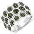 0.75 Carat Genuine Green Diamond .925 Sterling Silver Ring by Bids.com