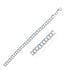 5.0 mm 14k White Gold Solid Double Link Charm Bracelet  DestGlow