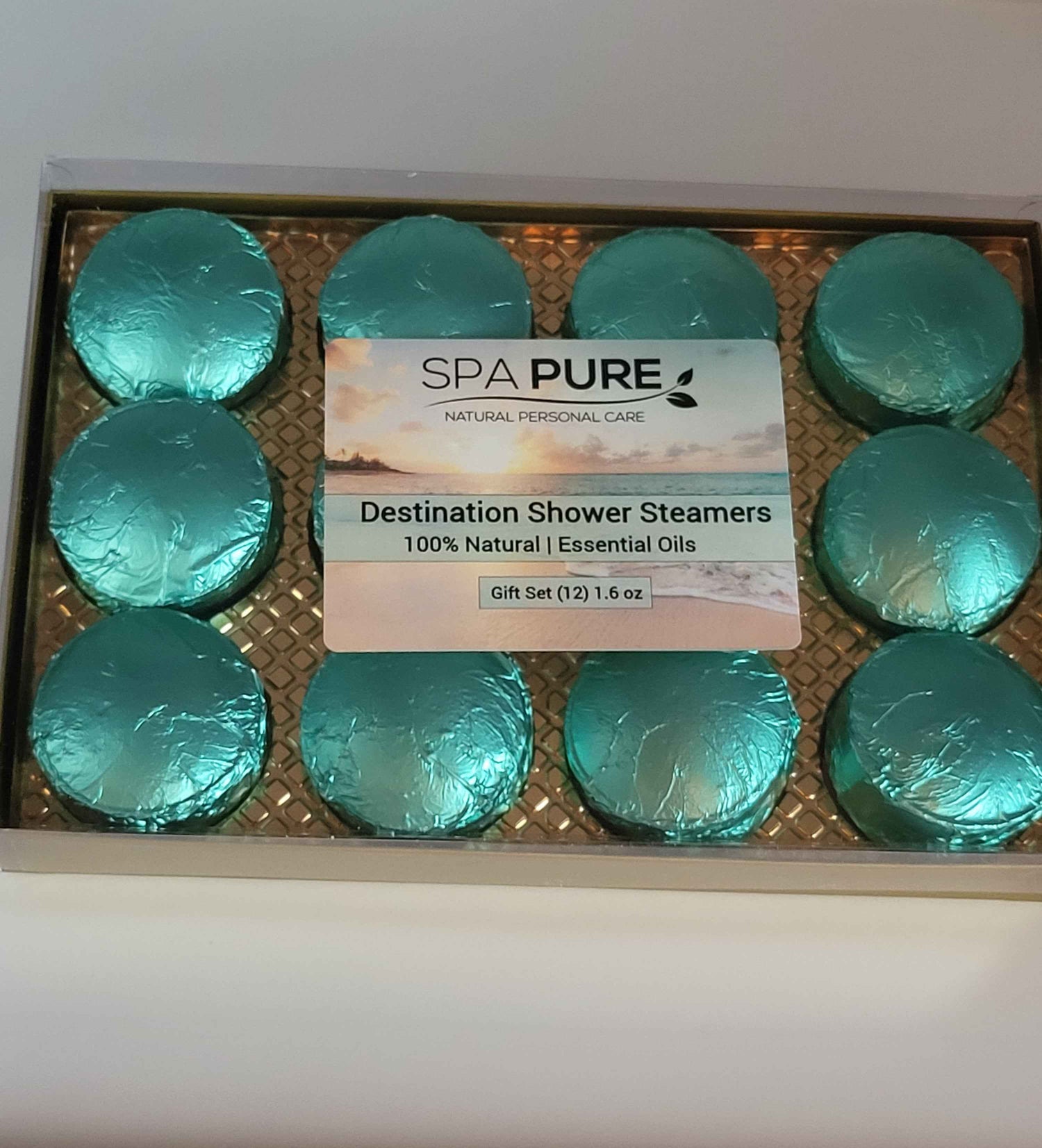 Destination Shower Steamers Gift Set with 12 Aromatherapy Shower Bombs - 100% Essential Oil Blends - fun - summery scents