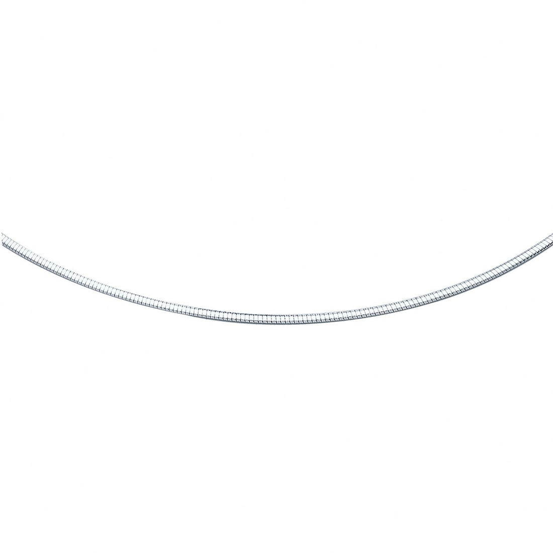 14k White Gold Classic Omega Style Chain (2 mm) by Bids.com