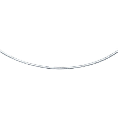 14k White Gold Classic Omega Style Chain (2 mm) by Bids.com
