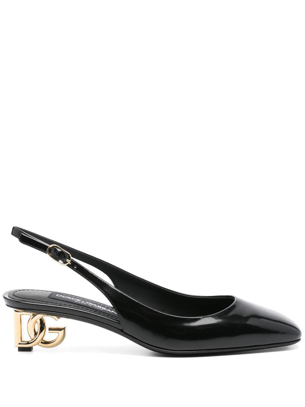 Dolce &amp; Gabbana Women Logo-Heel Patent Leather Slingback Pumps by Luosophy